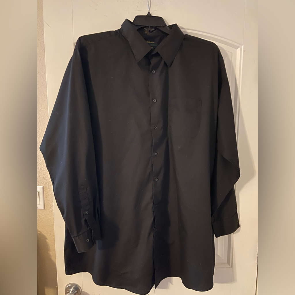 Mens Alexander Julian Colours Brand Black LS BD Classic Dress Shirt 3xlt